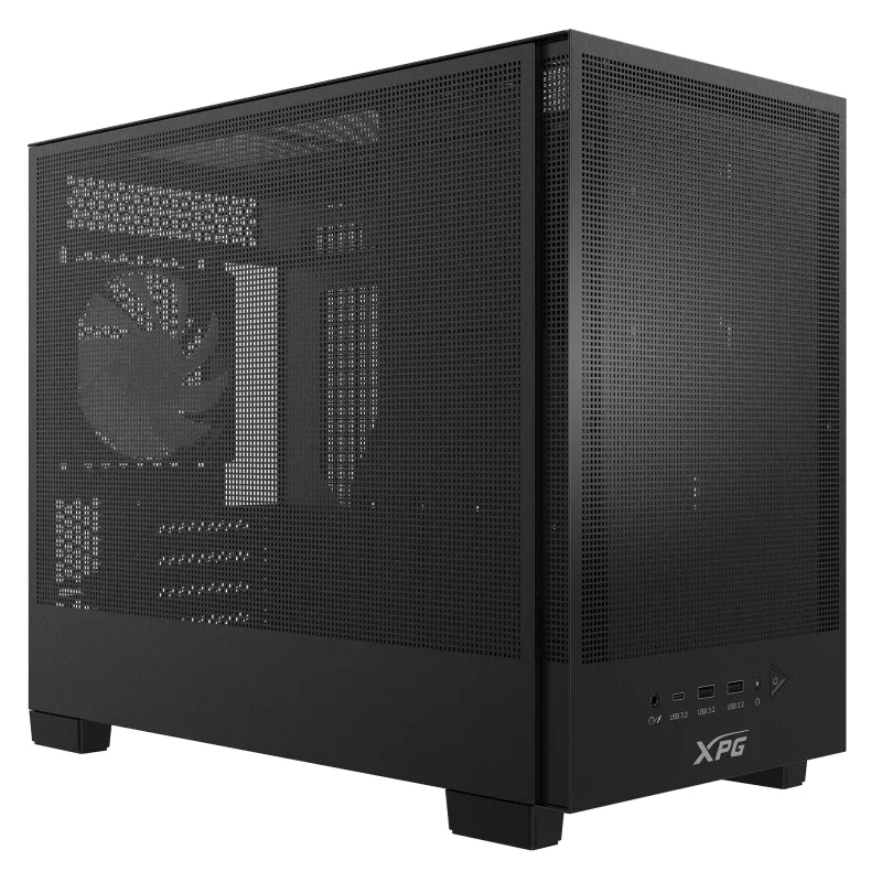XPG VALOR MESH NANO MID-TOWER-BEHUZING – zwart, midi-tower, pc, zwart, micro-ATX, Mini-ITX, SPCC, 17 cm
