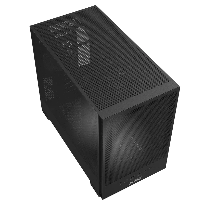XPG VALOR MESH NANO MID-TOWER-BEHUZING – zwart, midi-tower, pc, zwart, micro-ATX, Mini-ITX, SPCC, 17 cm
