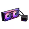 ADATA XPG Levante II 240 AIO vloeistof-CPU-koeler, 240 mm, 2 x 120 mm ARGB-ventilatoren, zwart