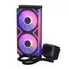 ADATA XPG Levante II 240 AIO vloeistof-CPU-koeler, 240 mm, 2 x 120 mm ARGB-ventilatoren, zwart