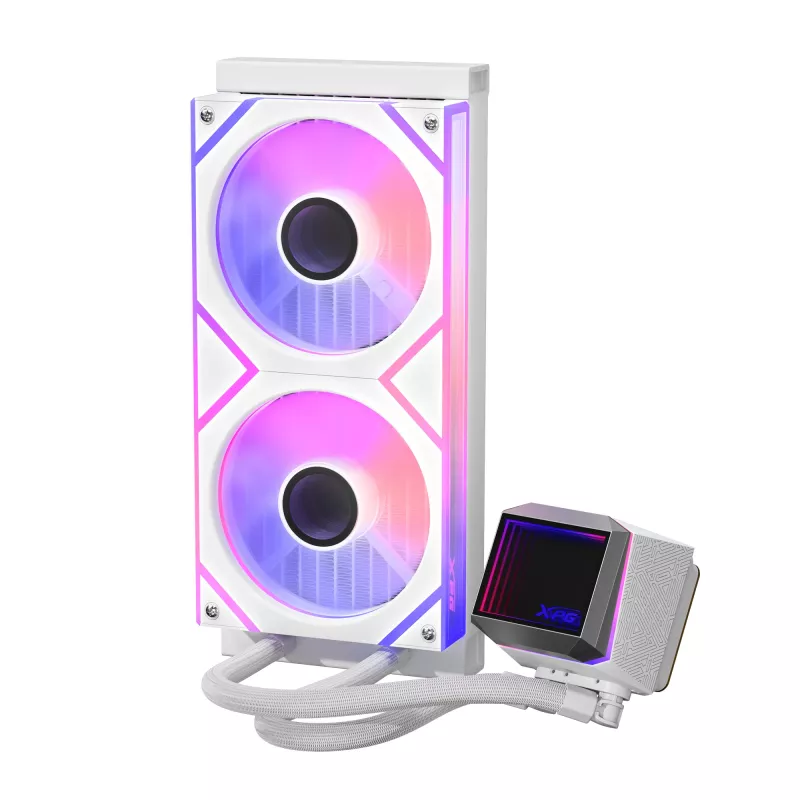 XPG LEVANTE II 240 wit, vloeistofkoelsysteem, 12 cm, 26,7 sone, wit