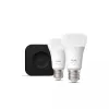 Philips Hue White and Colour Ambiance starterkit, Hue Bridge Pro + 2 x E27 A60 LED-lampen, Bluetooth/Zigbee, 1100 lm