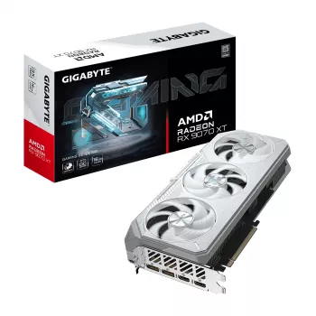 Grafische kaart GIGABYTE Radeon RX 9070 XT GAMING OC ICE 16 GB GDDR6 256-Bit PCIe 5.0 3-fan wit