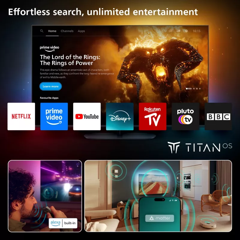 Philips Ambilight 85MLED910/12 65 inch 4K Ultra HD QD-Mini LED televisie