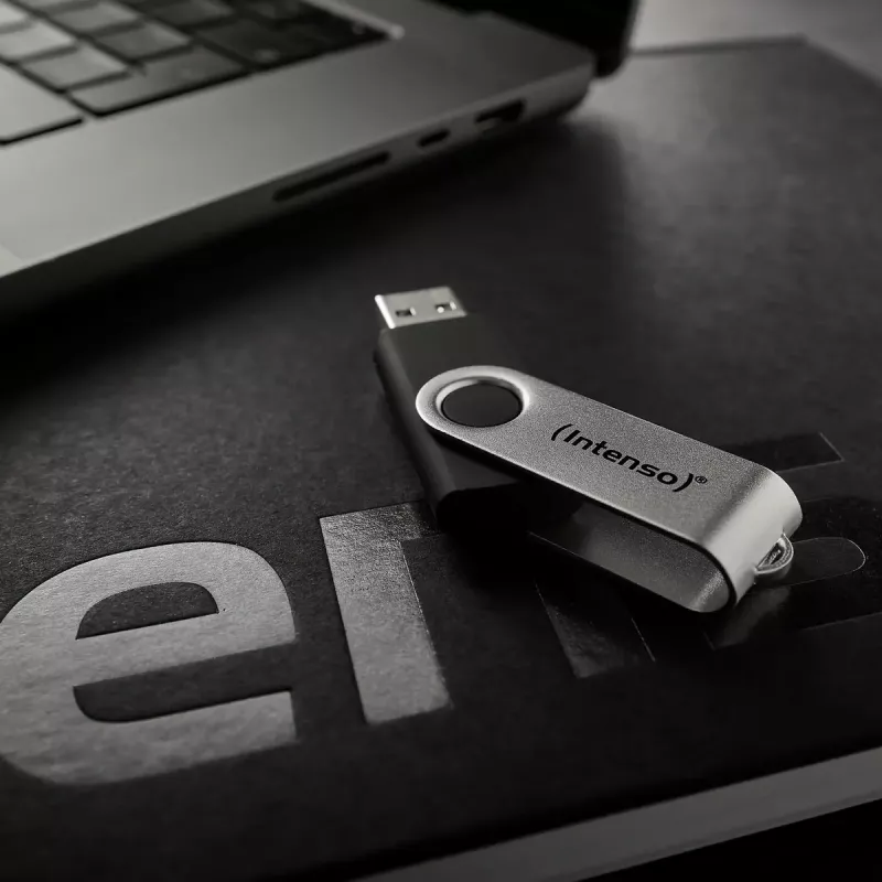 USB-stick Intenso 128 GB USB-A 3.2 Gen 1x1 zwart-zilver