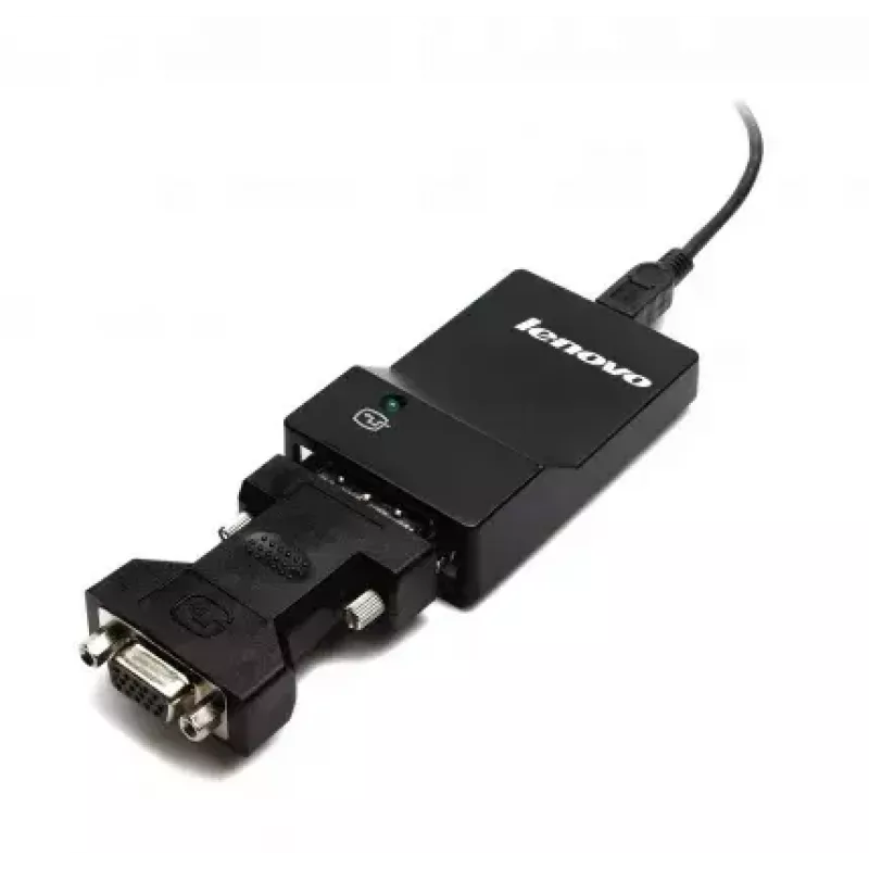 Lenovo USB 3.0 - DVI/VGA USB-grafische adapter 2048 x 1152 pixel zwart