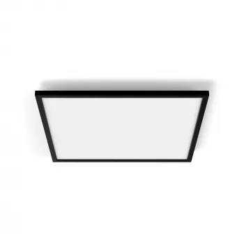 Slimme plafondlamp Philips Hue Aurelle Square Panel XL, zwart