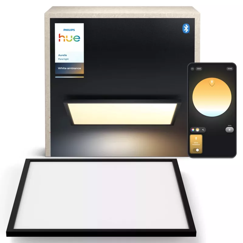 Philips Hue Aurelle Square XL slim lichtpaneel, zwart