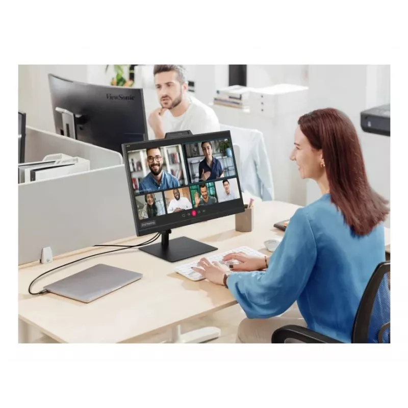 27 inch ViewSonic VG2741V-2K computermonitor, 2560×1440 QHD, 4 ms, IPS/LCD, ingebouwde luidsprekers, VESA, in hoogte verstelbaar, zwart