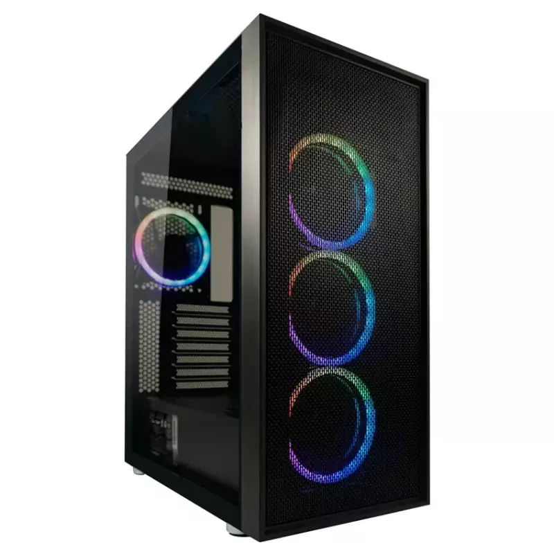 Pc-behuizing LC-Power Schwarz_Wanderer_X midi tower zwart