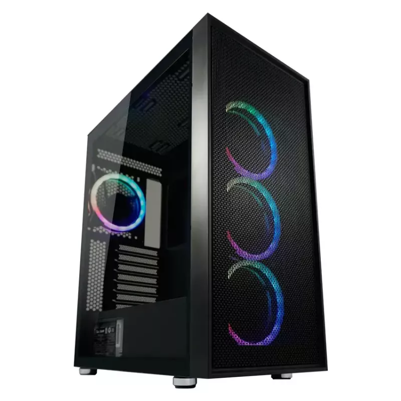 Pc-behuizing LC-Power Schwarz_Wanderer_X midi tower zwart
