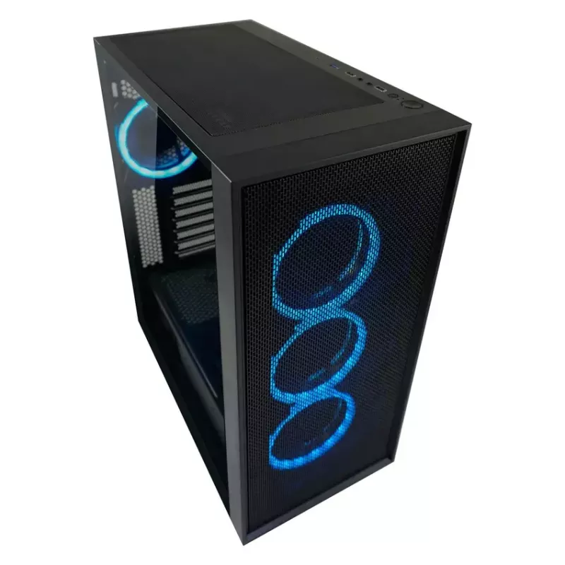 Pc-behuizing LC-Power Schwarz_Wanderer_X midi tower zwart