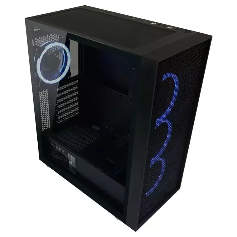 Pc-behuizing LC-Power Schwarz_Wanderer_X midi tower zwart