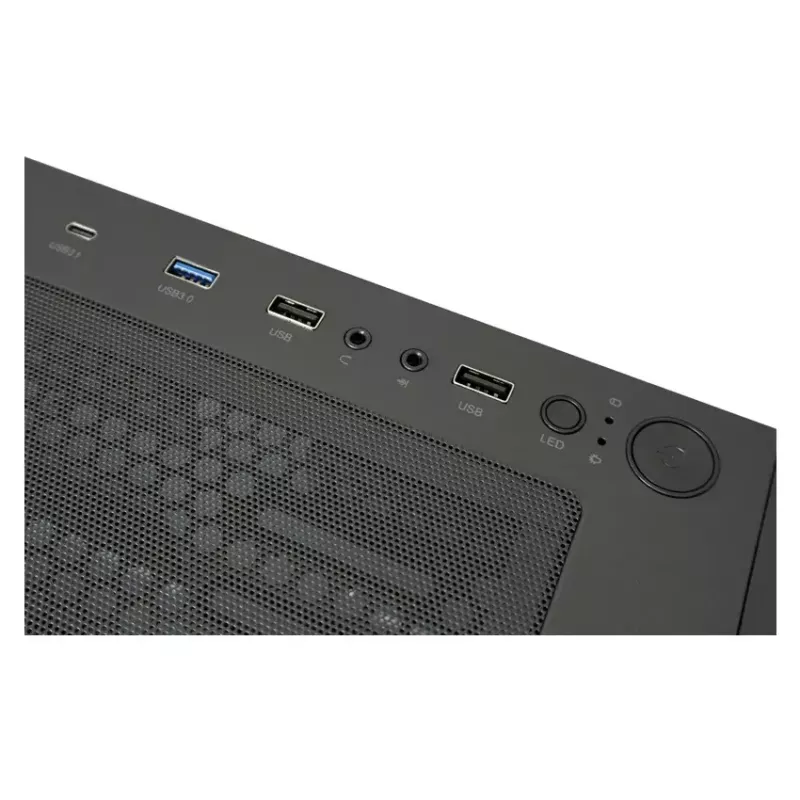 Pc-behuizing LC-Power Schwarz_Wanderer_X midi tower zwart