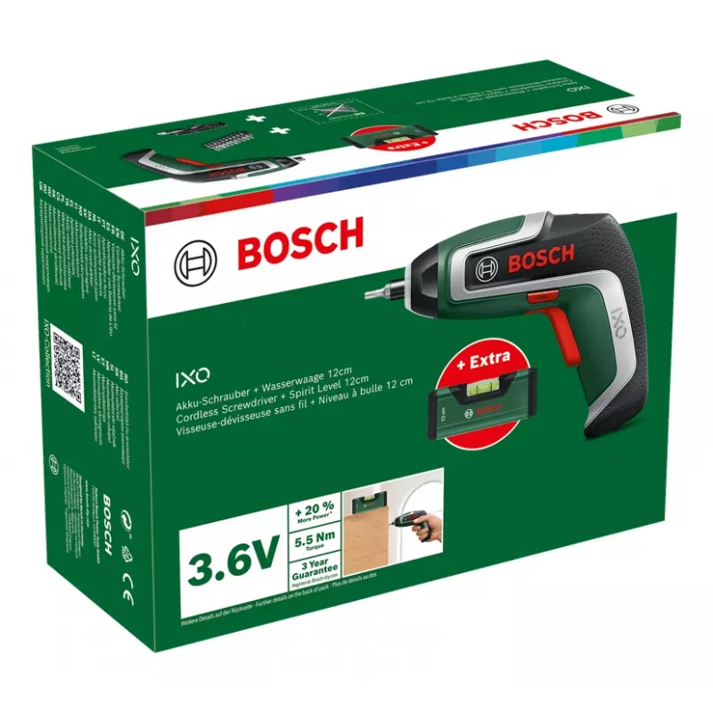 Accuschroevendraaier Bosch IXO 7 met 32-delige bitset, oplaadbare handschroevendraaier