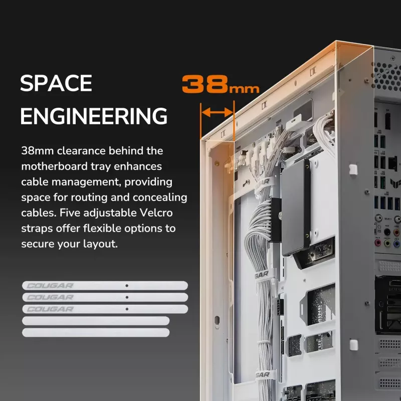 COUGAR Midi-Tower behuizing, CFV235, ARGB, mesh, zwart