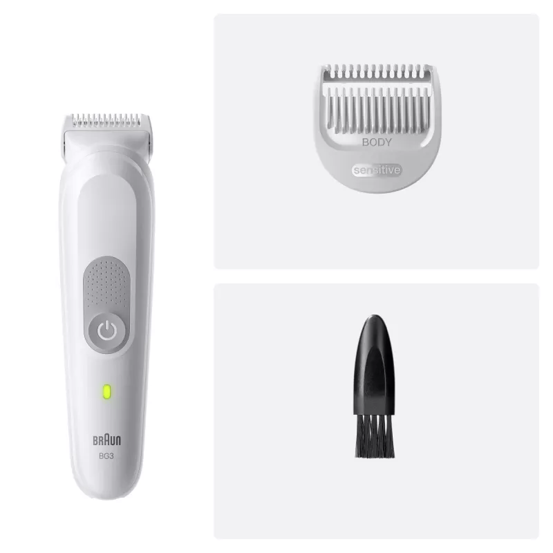 Braun Series 3 lichaamshaartrimmer/scheerapparaat, lichtgrijs