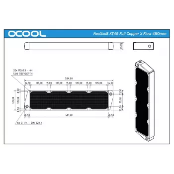 Koellichaam Alphacool NexXxoS XT45 Full Copper X-Flow