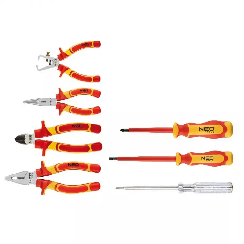 Tangen- en schroevendraaierset TOP-01-235 1000V, 7-delig, geïsoleerd handgereedschap