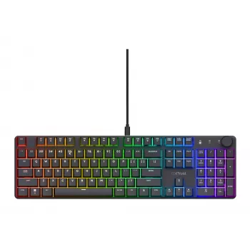 Mechanisch gaming-toetsenbord TRUST GXT 866 TORIX USB full-size 104 toetsen QWERTY zwart RGB