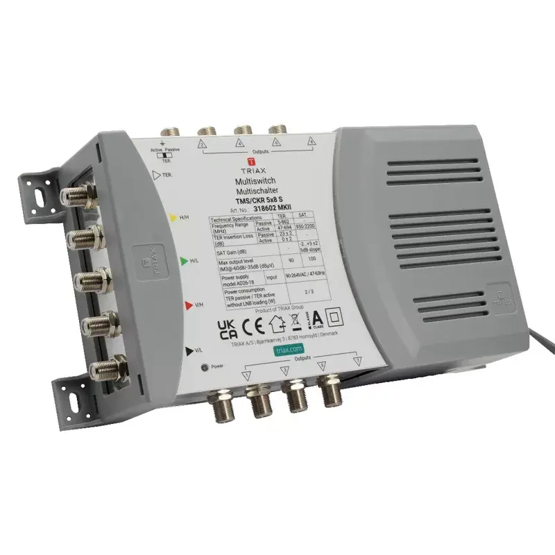 Satelliet-multiswitch Triax 318602 5 ingangen 8 uitgangen
