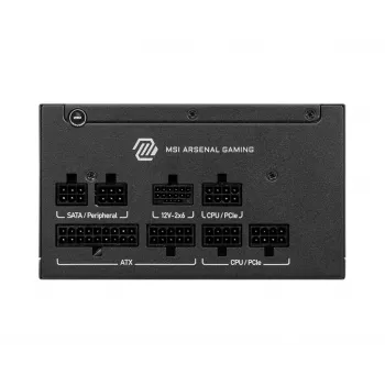 Voeding MSI MAG A750GLS PCIE5 750W 24-pin ATX volledig modulair 80 PLUS Gold zwart