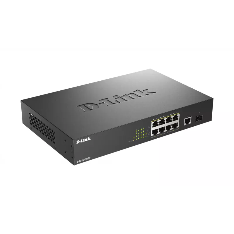D-Link DGS-1010MP/E netwerkswitch unmanaged L2 Gigabit Ethernet (10/100/1000) Power over Ethernet (PoE) 1U zwart