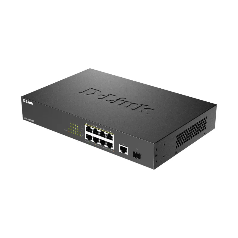 D-Link DGS-1010MP/E netwerkswitch unmanaged L2 Gigabit Ethernet (10/100/1000) Power over Ethernet (PoE) 1U zwart