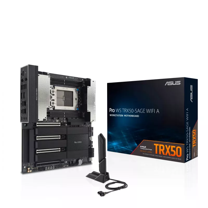 Moederbord ASUS PRO WS TRX50-SAGE WIFI A — AMD TRX50, socket sTR5, CEB, DDR5, Wi‑Fi 7