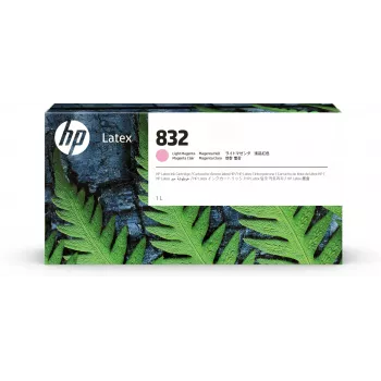 HP 832 1-liter lichtmagenta latex-inktcartridge, HP Latex 700, 700 W, 800, 800 W printers, thermische inkjet, magenta, China, Verenigde Staten, Singapore, 243 mm, 64 mm