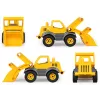 Lena EcoActives Earth Mover, tractor, 2 jaar, kunststof, hout, zwart, grijs, geel