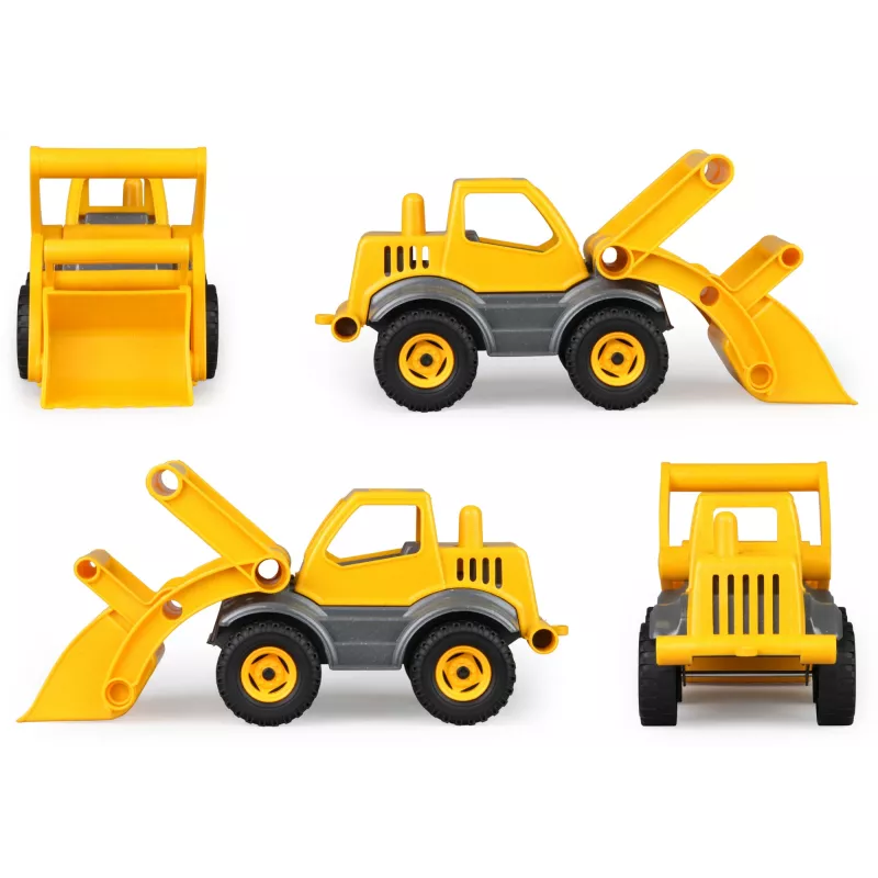 Lena EcoActives Earth Mover, tractor, 2 jaar, kunststof, hout, zwart, grijs, geel