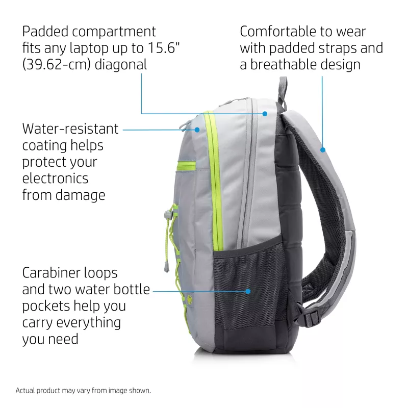 Rugzak HP 39,62 cm (15,6 inch) Active Backpack grijs/neongeel