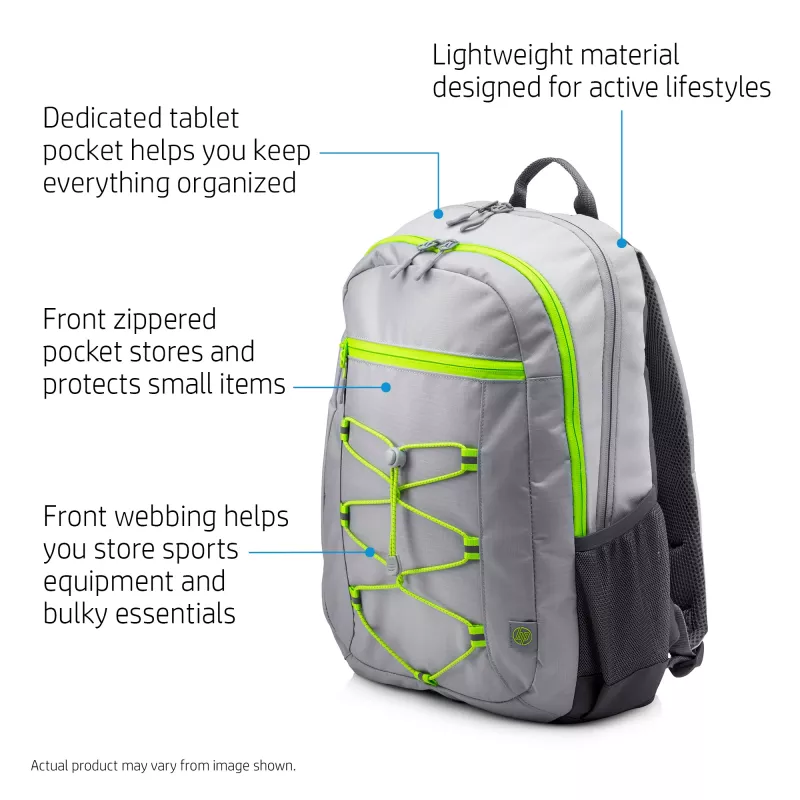 Rugzak HP 39,62 cm (15,6 inch) Active Backpack grijs/neongeel