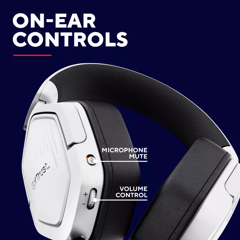 Trust GXT492W Carus headset bedraad hoofdband gaming wit