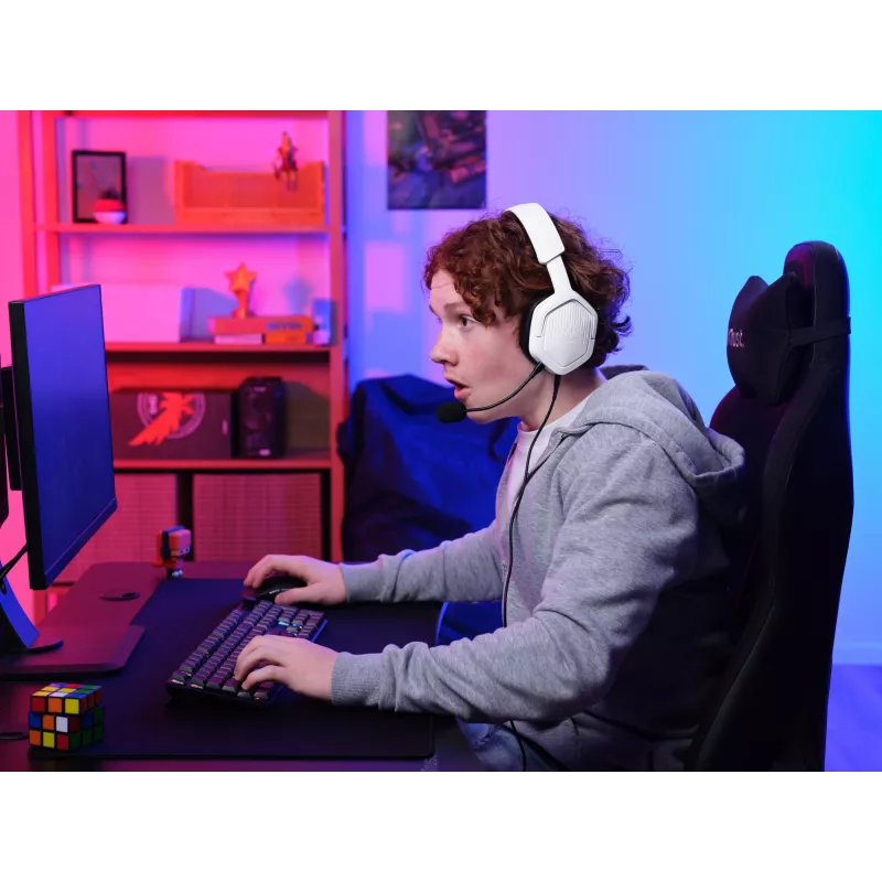Trust GXT492W Carus headset bedraad hoofdband gaming wit