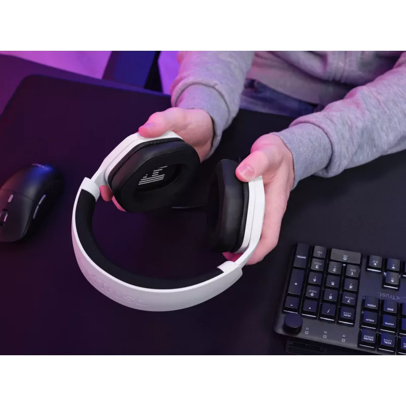 Trust GXT492W Carus headset bedraad hoofdband gaming wit