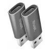 Trust Calyx USB Type-C USB Type-A grijs aansluiting 1 USB Type-C aansluiting 2 USB Type-A