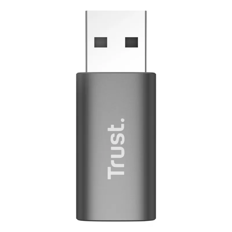 Trust Calyx USB Type-C USB Type-A grijs aansluiting 1 USB Type-C aansluiting 2 USB Type-A