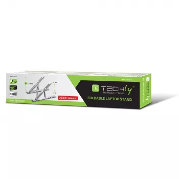 Laptopstandaard Techly ICA-TBL 134TY zilver aluminium hoogte 55-155mm