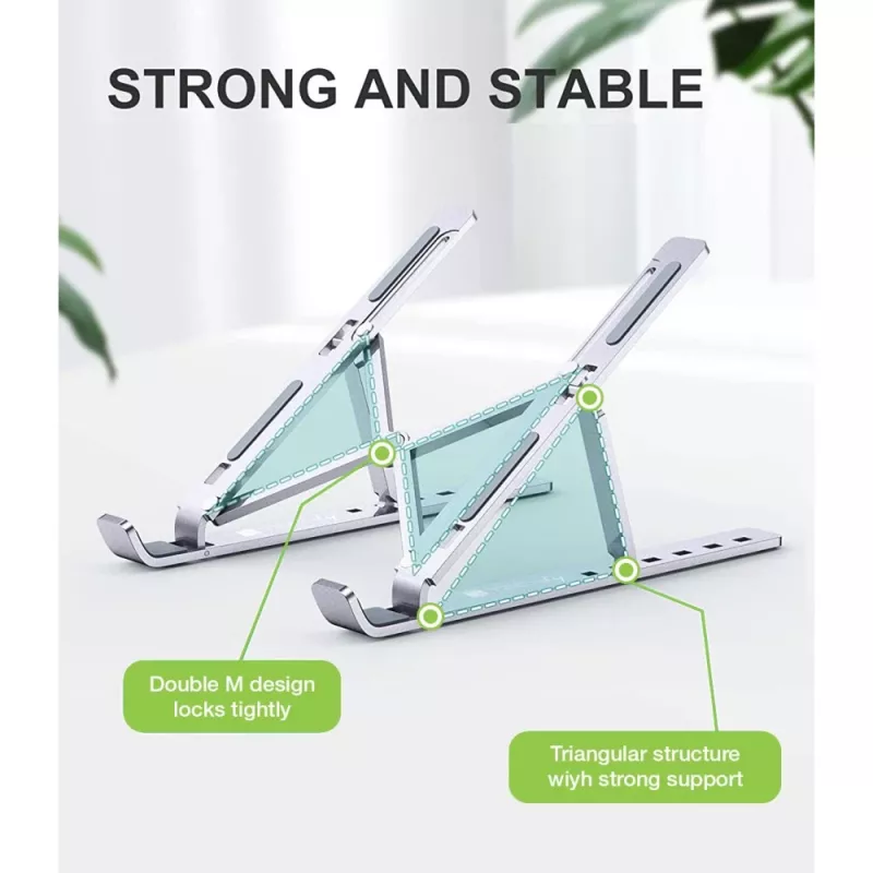 Techly ICA-TBL 134TY laptop-/tabletstandaard, opvouwbaar, verstelbare kantelhoek