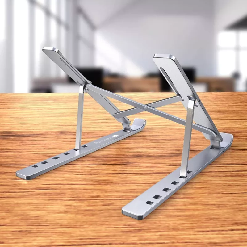 Techly ICA-TBL 134TY laptop-/tabletstandaard, opvouwbaar, verstelbare kantelhoek