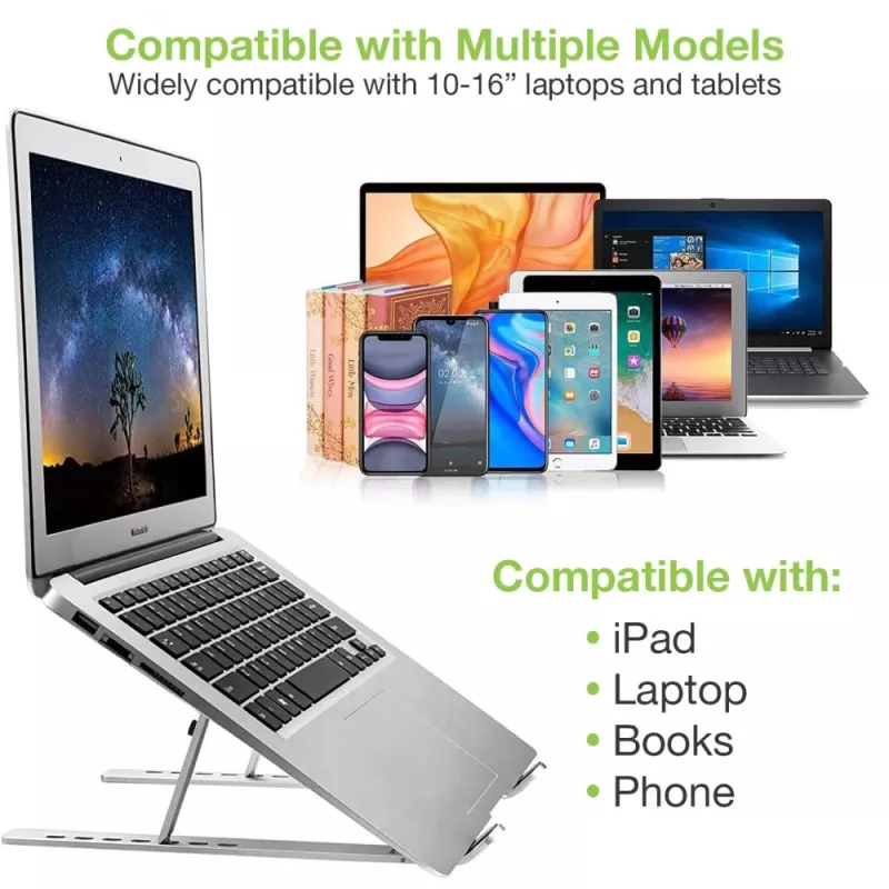 Techly ICA-TBL 134TY laptop-/tabletstandaard, opvouwbaar, verstelbare kantelhoek