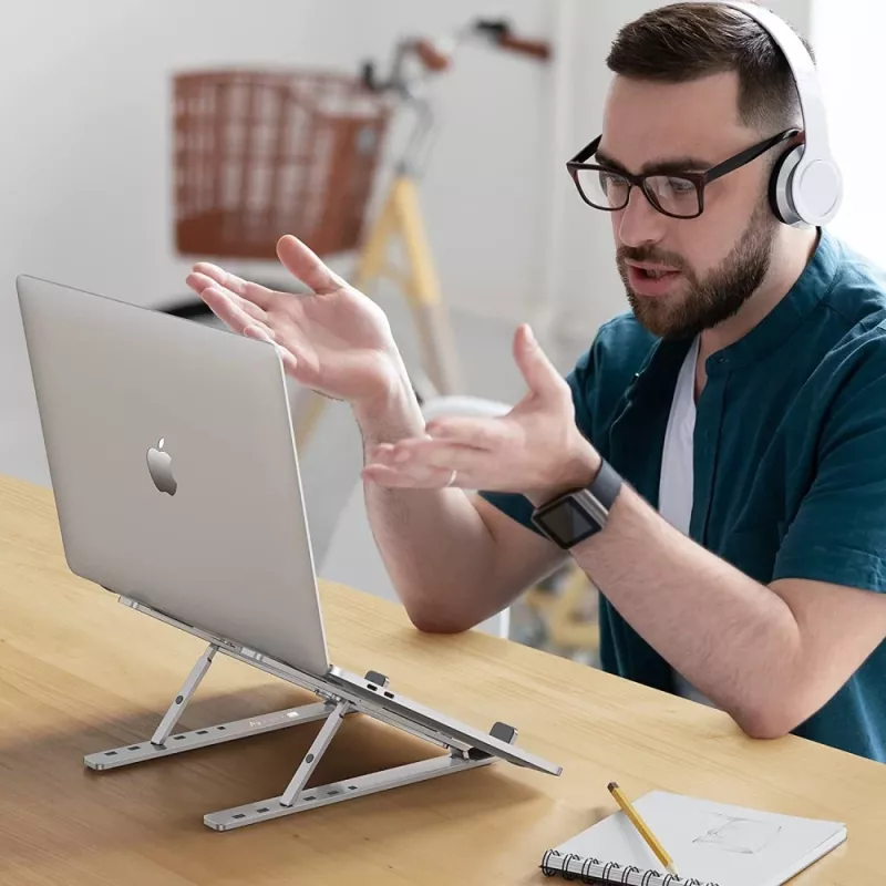 Techly ICA-TBL 134TY laptop-/tabletstandaard, opvouwbaar, verstelbare kantelhoek