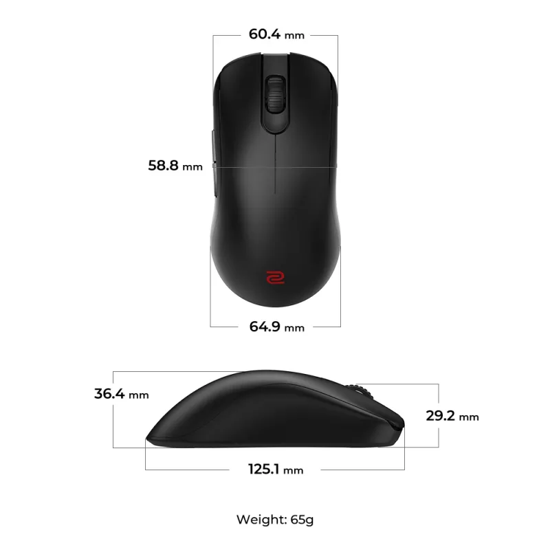 ZOWIE FK2-DW muis gaming rechtshandig RF draadloos 3200 DPI