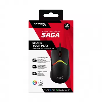 HyperX Pulsefire Saga gaming-muis (zwart)