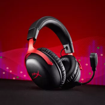 HyperX Cloud III S Wireless - gaming-headset (zwart-rood), rood, China, omsluitend, gesloten, 115 mm, 210 mm