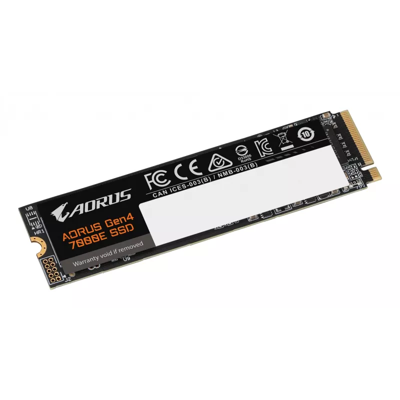 Interne M.2 NVMe SSD GIGABYTE AORUS Gen4 7000E 1 TB — 7100 MB/s lezen, 6100 MB/s schrijven, M.2 2280