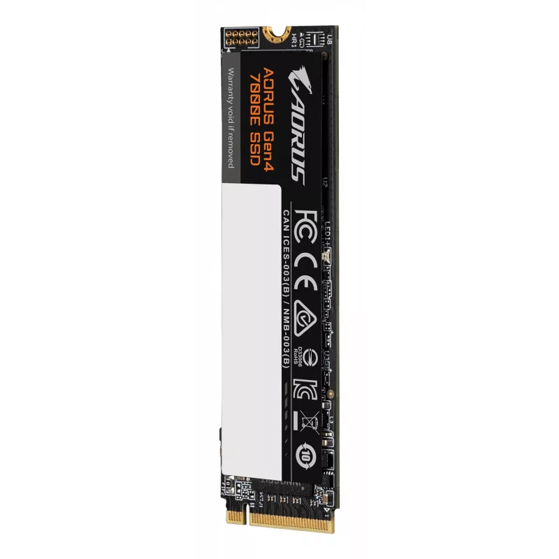 Interne M.2 NVMe SSD GIGABYTE AORUS Gen4 7000E 1 TB — 7100 MB/s lezen, 6100 MB/s schrijven, M.2 2280