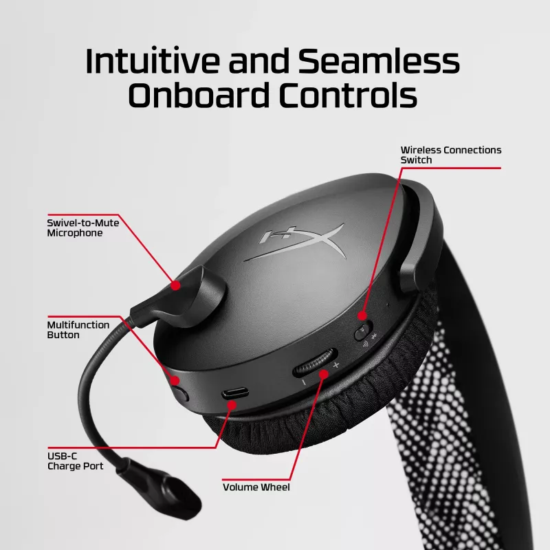 HyperX Cloud Jet - Draadloze gaming-headset (lichtblauw)